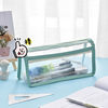 Double-layer capacious high quality pencil case PVC, suitable for import, new collection