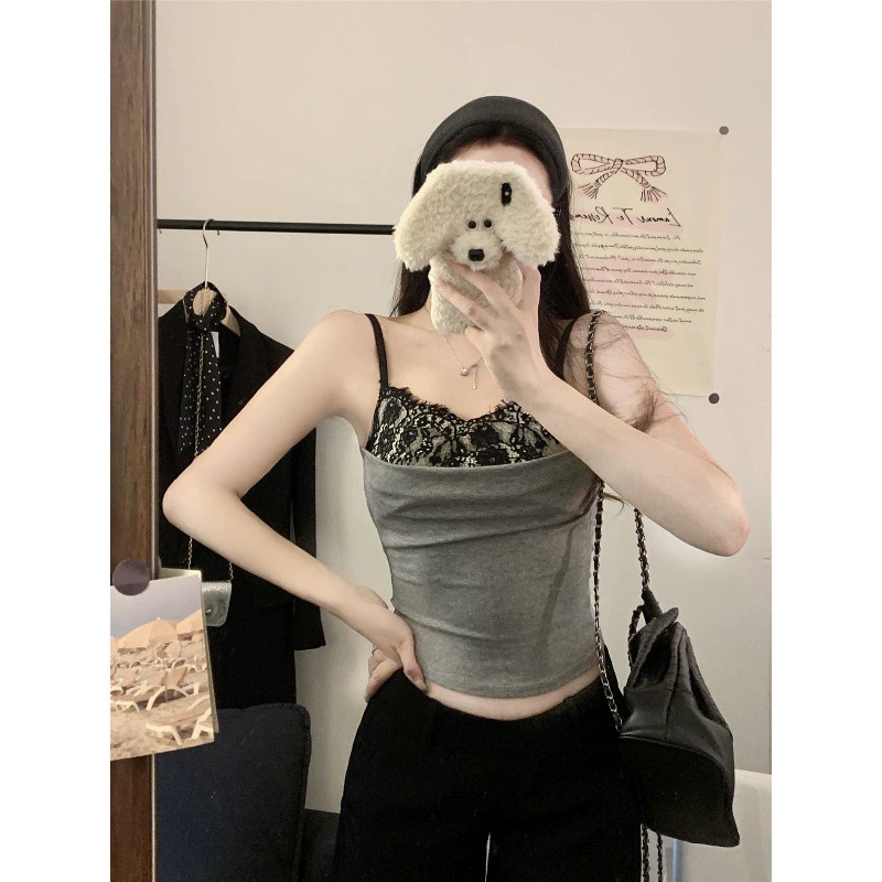 Qiaok Girl Spice Girl Design Чувство сшивания Конверный цвет камзол жилет женский тонкий тонкий топ весной