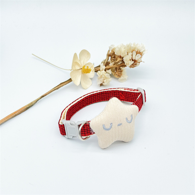 Collar de mascotas estrella de mar de dibujos animados collar de gato collar de perro collar de gato collar de peluche pequeño collar de fábrica directa