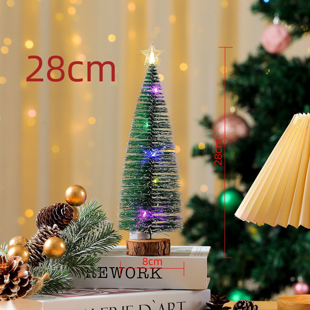 Mini Árbol de Navidad de Escritorio de PVC Decorativo