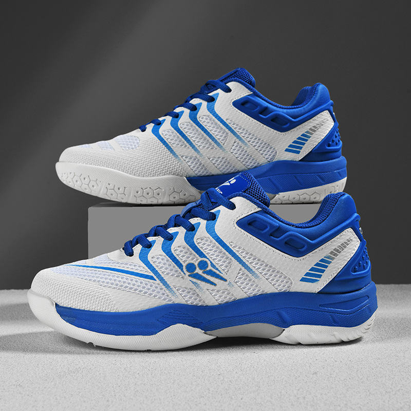 Nuevos zapatos de bádminton de altura baja, zapatos de moda para parejas, zapatos de tenis de mesa de suela gruesa, zapatos de tenis de moda