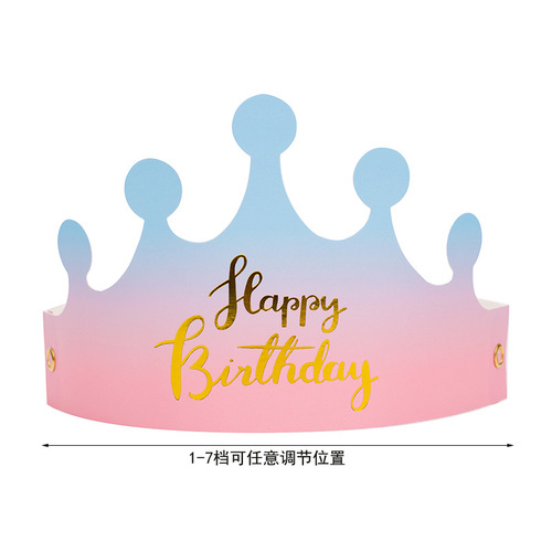 Trendy Foldable Birthday Hats for Kids & Adults | Golden Crown Headwear with Party Decorations | Individually Packaged, Wholesale Price