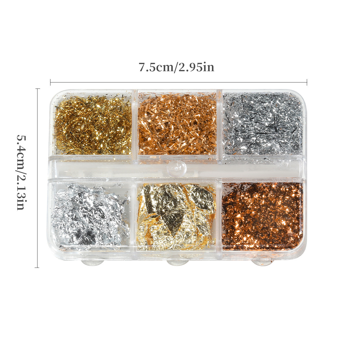Internet celebridad nueva manicura hoja de oro seda hoja de oro papel versátil ultra-Delgado de oro y plata fragmentos de lámina de cristal fototerapia uñas decoración de bricolaje