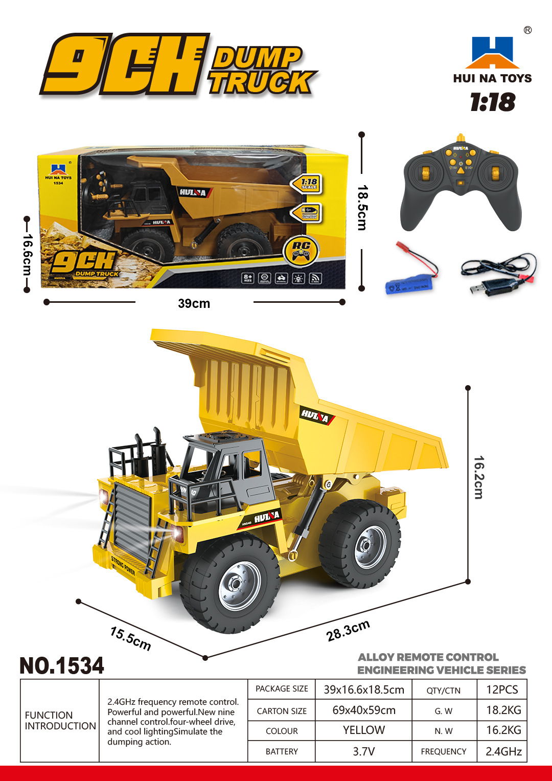 Selección estricta transfronteriza 1: 18 aleación de simulación eléctrica carro plano camión de bomberos camión de ingeniería camión juguetes de control remoto