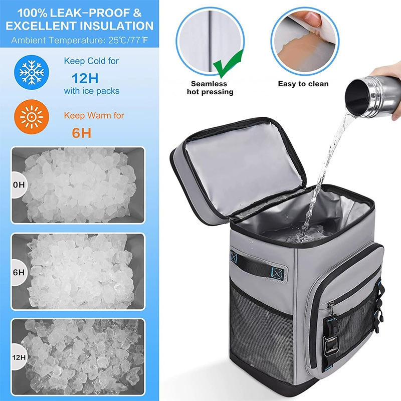 Bolsa de hielo de gran capacidad en stock del fabricante original, mochila impermeable de tela Oxford, bolsa de aislamiento térmico con bolsa de arroz, bolsa bento