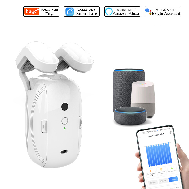 Graffiti Bluetooth inteligente cortina Máquina Inteligente hogar Cableado-voz libre control remoto inalámbrico cortina eléctrica compañero al por mayor