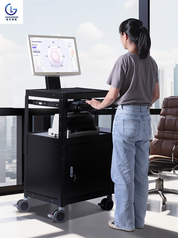 New Pb97-12 Desktop Computer Cart Industrial Mobile Workbench Computer Room Operation and Maintenance Cart Workstation Notebook