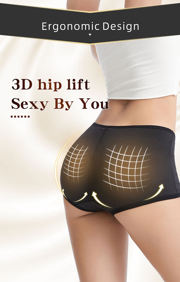 Cross-border European and American Body Shaping Pants  Ass PP Sponge Pad Removable Full Hip Full Hip Peach Hip Base Underwear_voghion.com