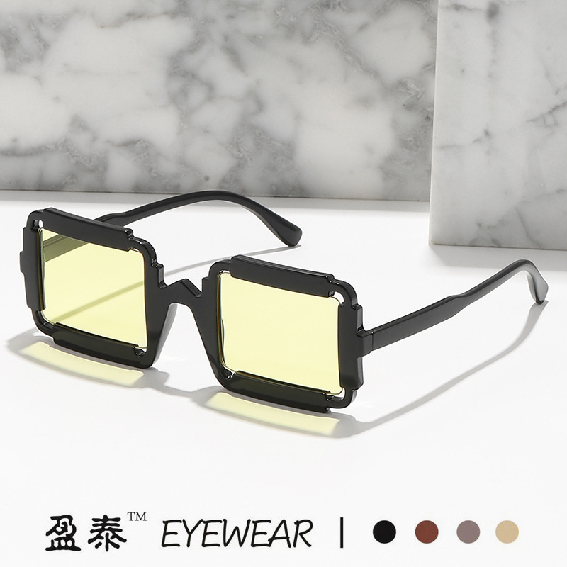 European and American New Fashion Personality Square Sunglasses ins Internet Celebrity Sunglasses Punk Style Trendy Street Photograph Sunglasses