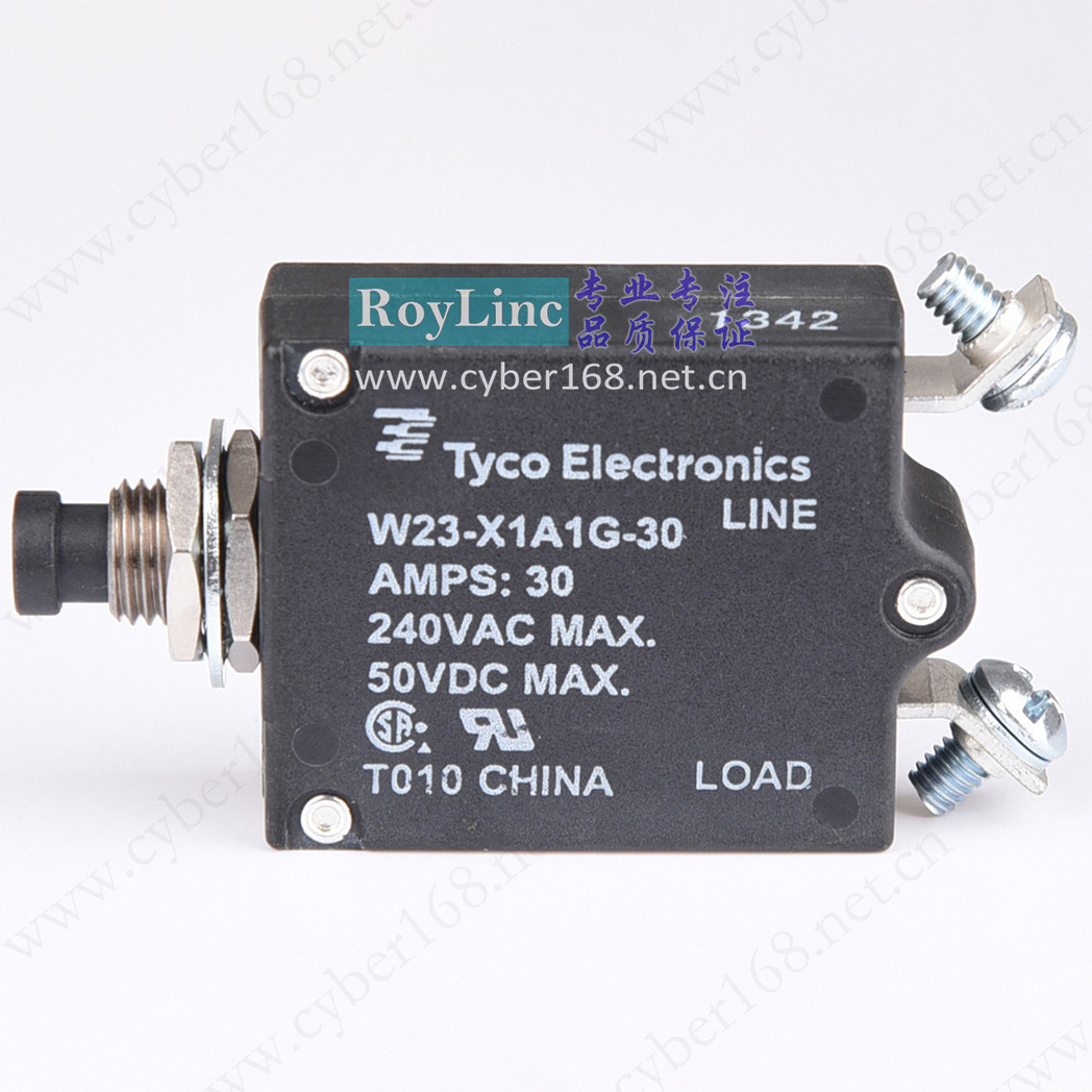 Tyco W23-X1A1G-30 30A 7-1393246-1 UL 1-50A 过载保护器断路器