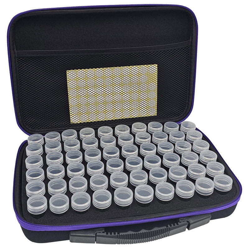 패브릭 블랙 백 보라색 지퍼 60 병 스티커