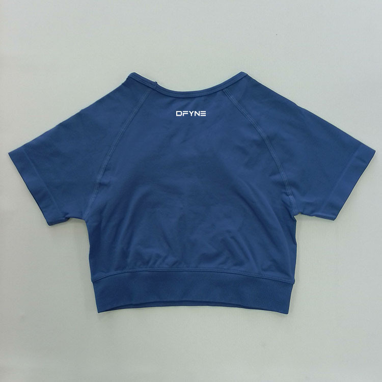 DFYNE Quick Drying Yoga Top For Sports Fitness Slimming Short-Sleeved Moisture Wicking Top_desvips.com