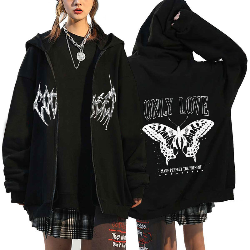 Dark Hip-Hop Gothic Harajuku Y2K Butterfly Zipper Hoodie for Men and Women Harajuku Jacket Sweatshirt Stylish Casual Dark Hip-Hop Gothic Harajuku Y2K Butterfly Zipper Hoodie for Men and Women Harajuku Jacket Sweatshirt Stylish Casual