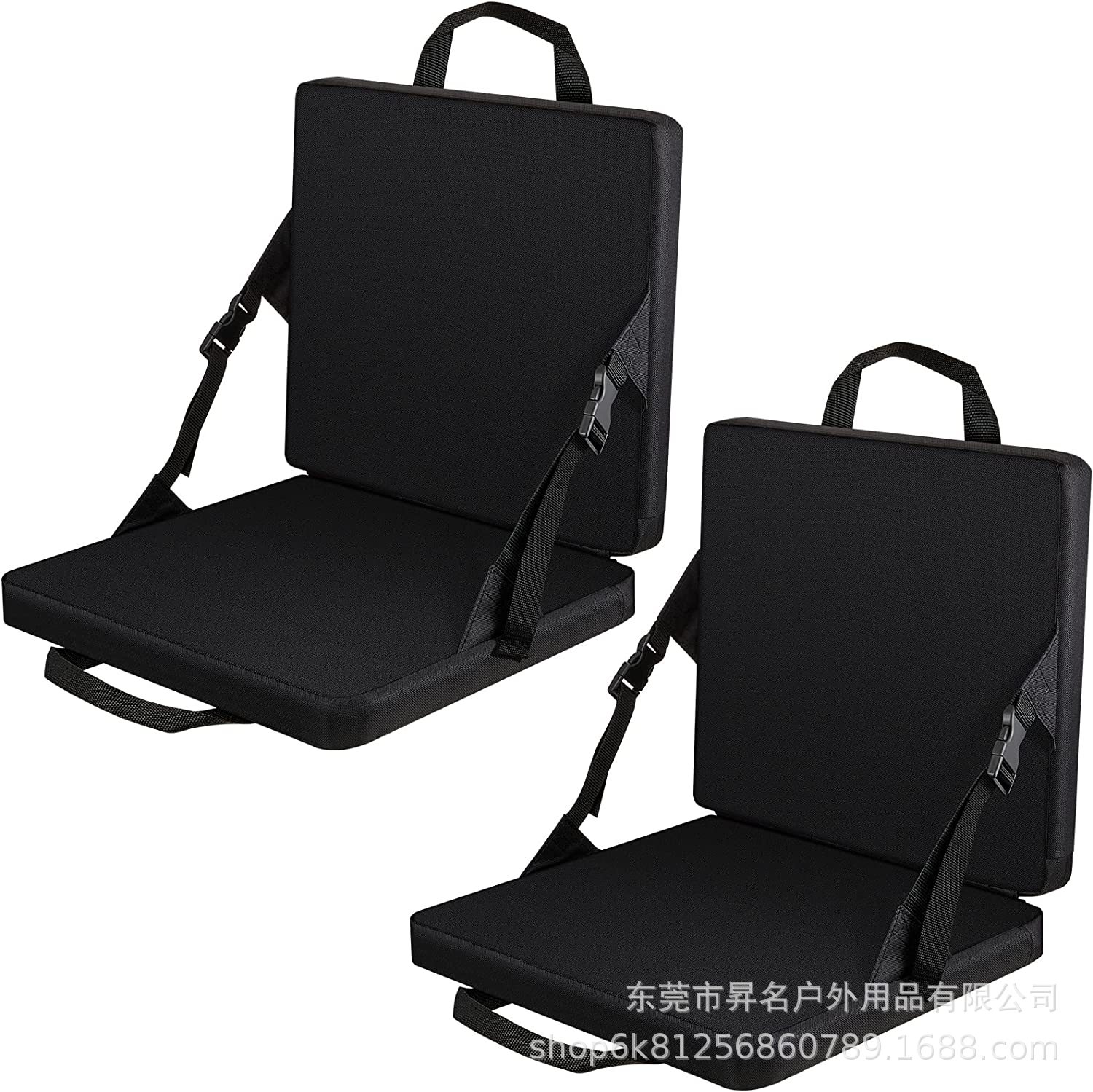 Factory Folding Chair Cushion Black Stadium Foldable Boat Canoe Kayak Seat Portable Lightweight Cushion