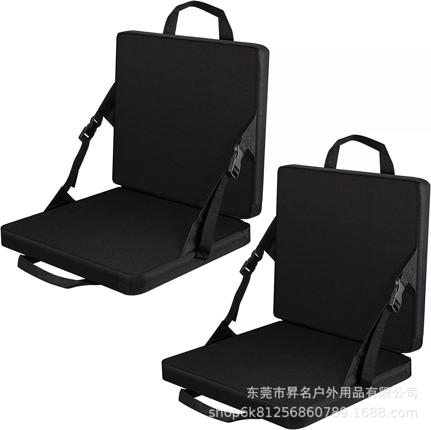 厂家折叠椅垫黑色体育场可折叠船独木舟皮艇座椅便携式轻质软垫