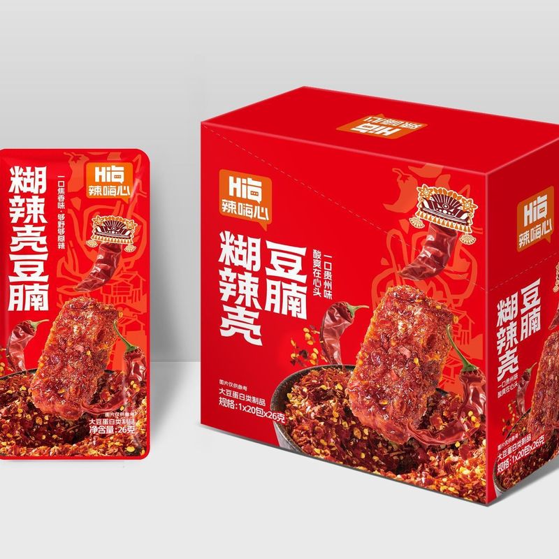 辣嗨心红酸汤豆腩手撕素肉辣条面筋素豆腩休闲发食品零食散装发批|undefined