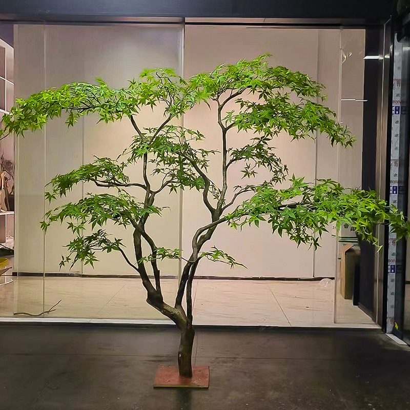精品仿真枫叶树马醉木室内假树绿植造景装饰大型榕树简约橱窗植物|undefined