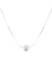 Small design minimalistic chain for key bag  from pearl, necklace, Korean style, 925 sample silver, 2022 collection