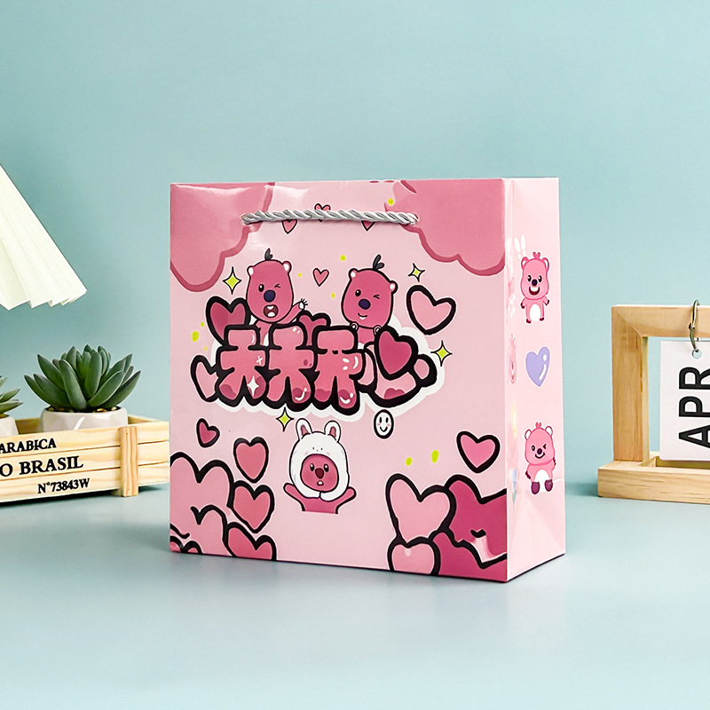 Bolsas de papel kraft engrosadas y ecológicas portátiles, pasteles de luna de té, regalos de alta gama, bolsas de embalaje, tarjetas blancas, venta al por mayor transfronteriza