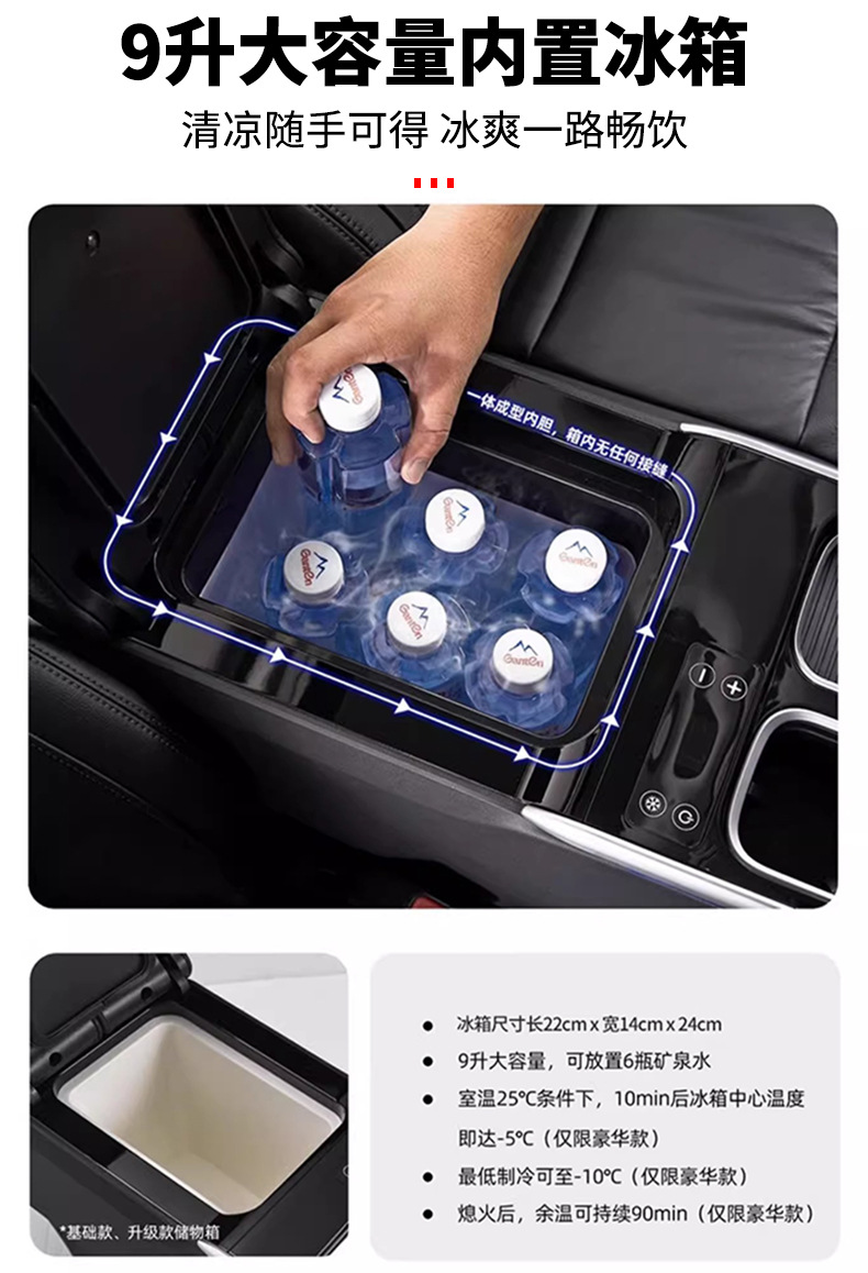 Honda Odyssey Elysion Dedicated Cavinno Armrest Box, Original Model Central Armrest Box with Refrigerator and Wireless Features