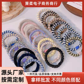 韩版发圈发绳加粗亮丝皮套女儿童气质简约款高弹力不勒发发绳头饰