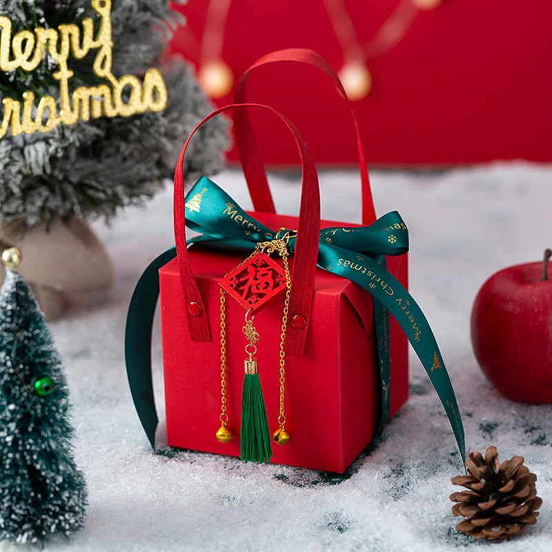 빨간색 상자 + 리본 + 축복 문자 1개