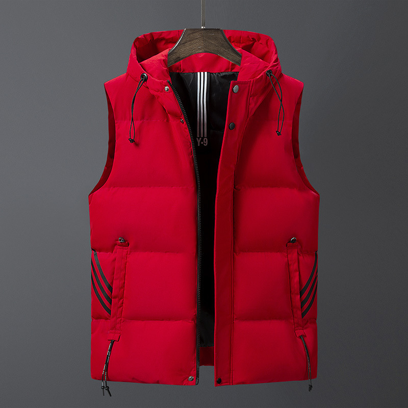 M - 7XL chaleco de algodón de pluma para hombres de otoño y invierno marca de moda de tamaño grande calentamiento de caballo chaleco de hombro chaleco de camisa