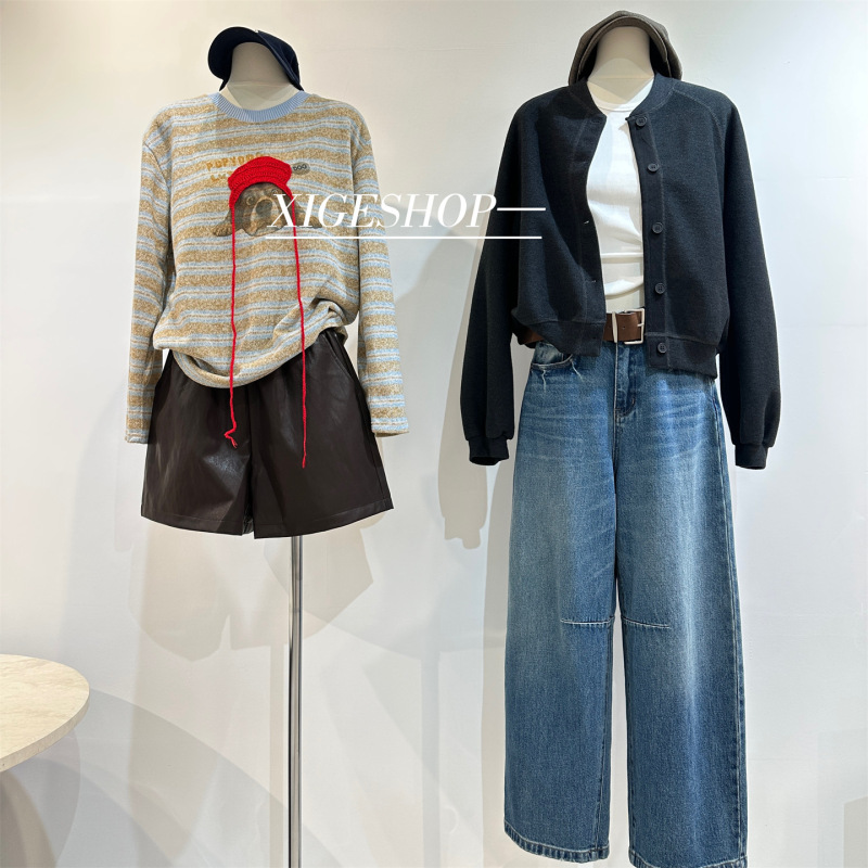 Imitation Goatskin Texture Wide-Leg Shorts for Women, High-Waisted A-Line Slimming Look Loose Brown Outer Wear Casual Elegant Commuter Leather Pants