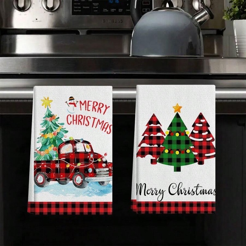クロスボーダーアマゾンクリスマスクリエイティブたわしホームキッチンテーブル雑巾ディッシュタオルクリスマス装飾|undefined