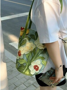 Capacious shopping bag, one-shoulder bag, high-quality style