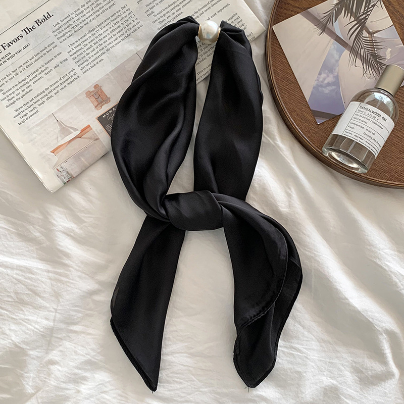 Bufandas de seda de alta calidad primavera y verano estilo europeo y americano patrón de impresión multipropósito seda simulada decoración bufandas de seda cinturón de pelo