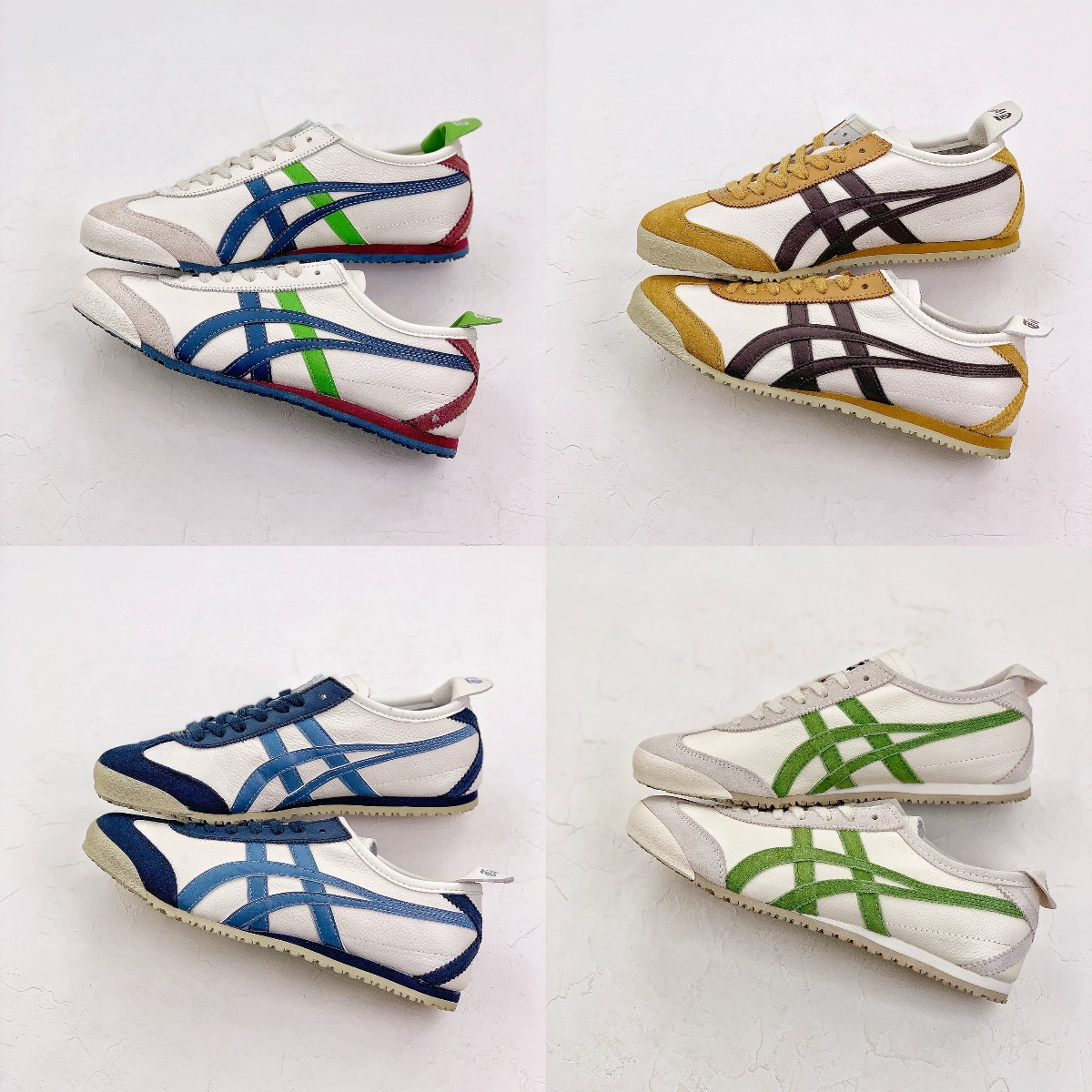 Putian OnitsukaTiger первый слой Ghost Tiger Кожаные слипоны парусиновые повседневные летние кроссовки