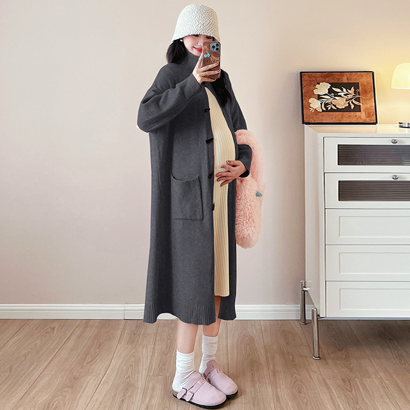 그레이 혼 버튼 재킷