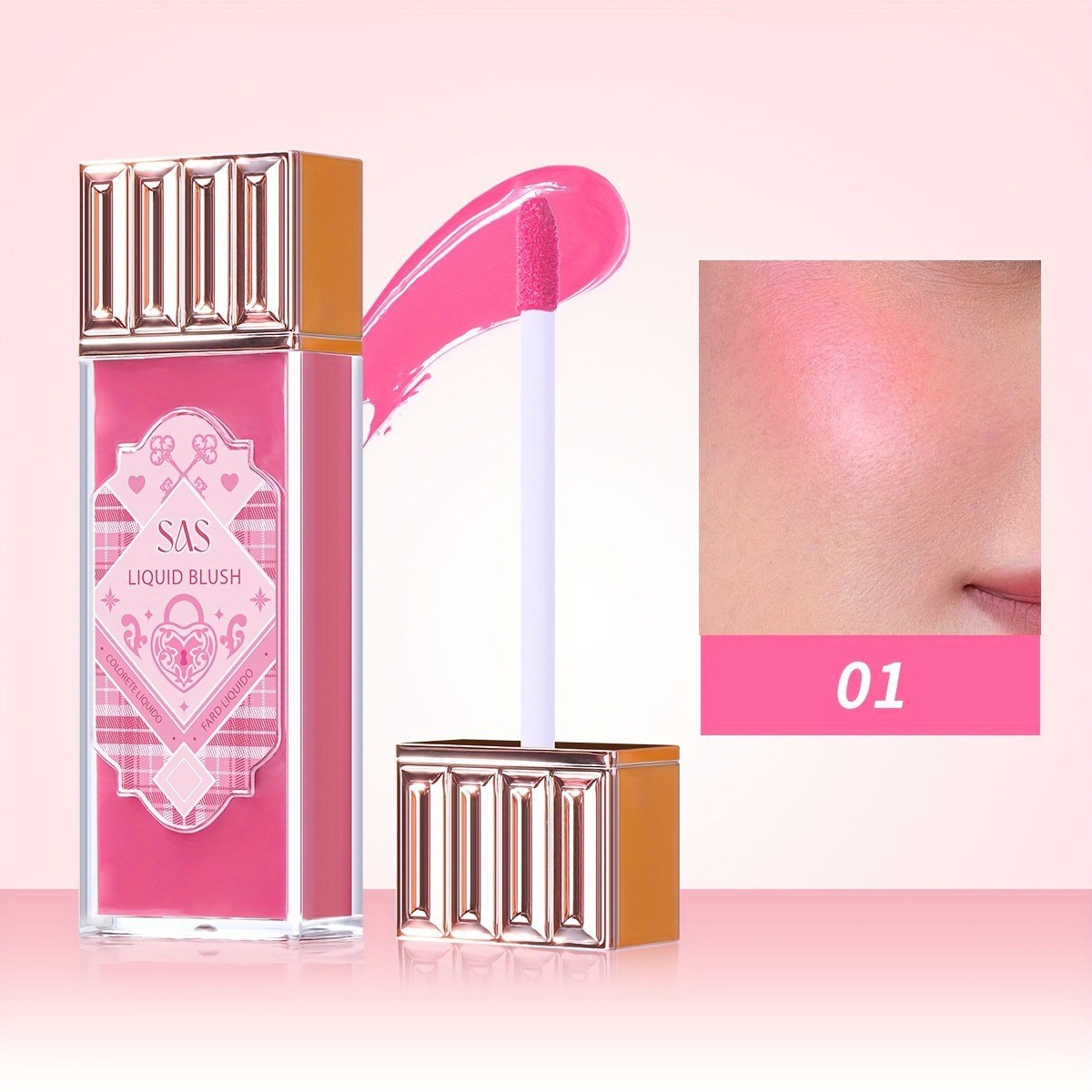 USHAS Europa y los Estados Unidos en stock transfronterizo 4 colores líquido blush impermeable mate labios mejillas doble uso sombra de ojos SAC001