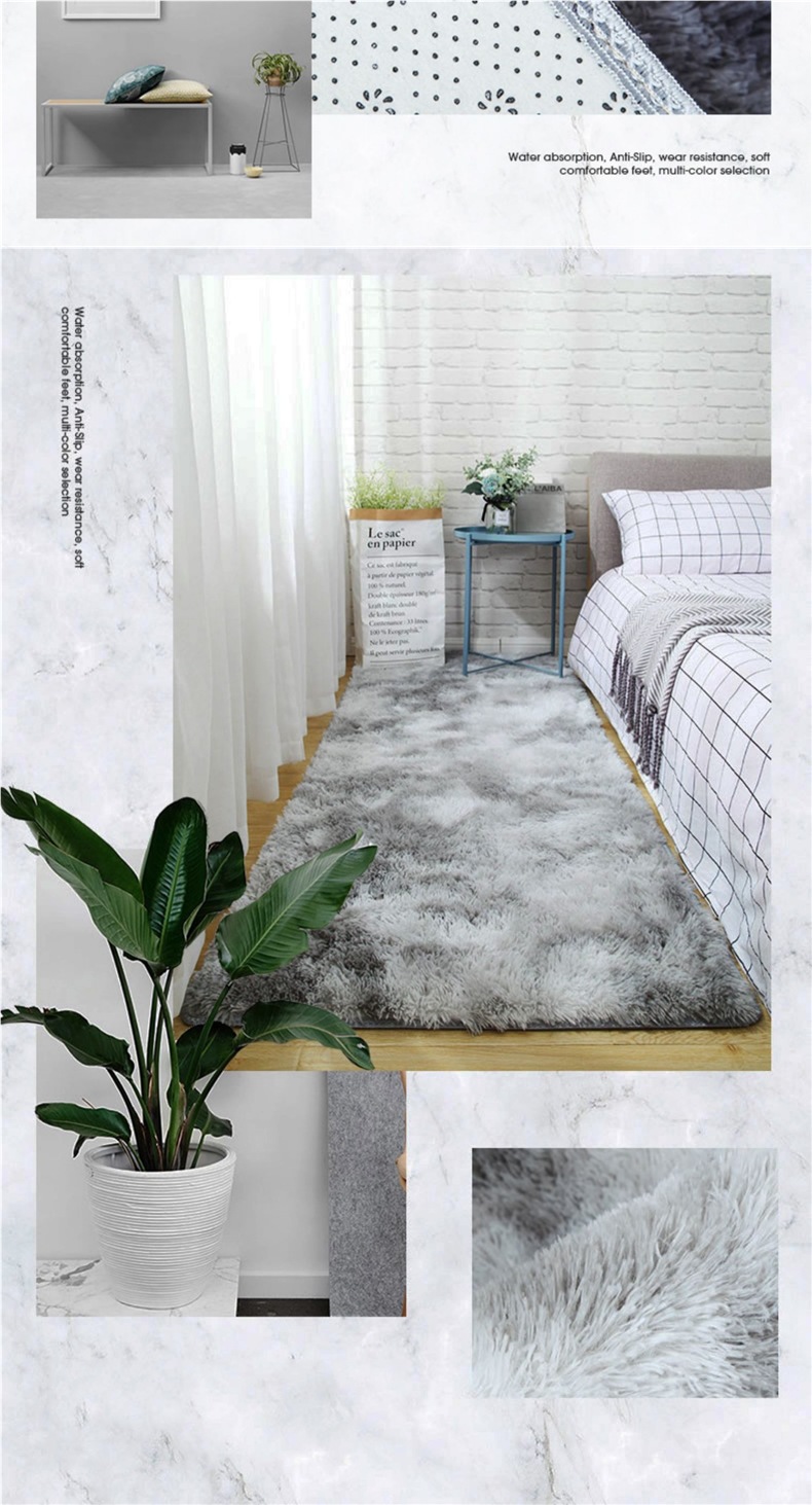 Scandinavian Ins Style Girls' Room Carpet Bedroom Full of Cute Popular Same Style Bedside Plush Blanket Floor Mat