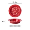 Red colour circle, with snowflakes
