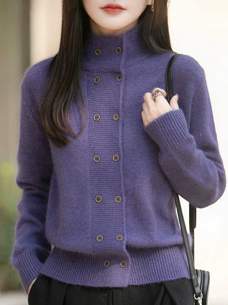 Retro keep warm sweater, knitted cardigan