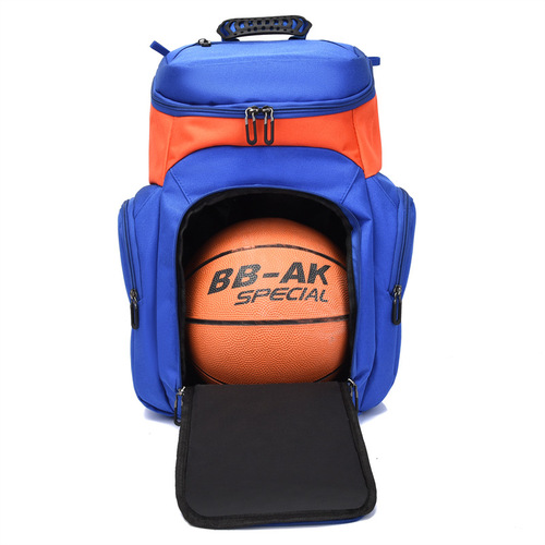 Large capacity basketball backpack with printable logo outdoor sports football storage bag training backpack