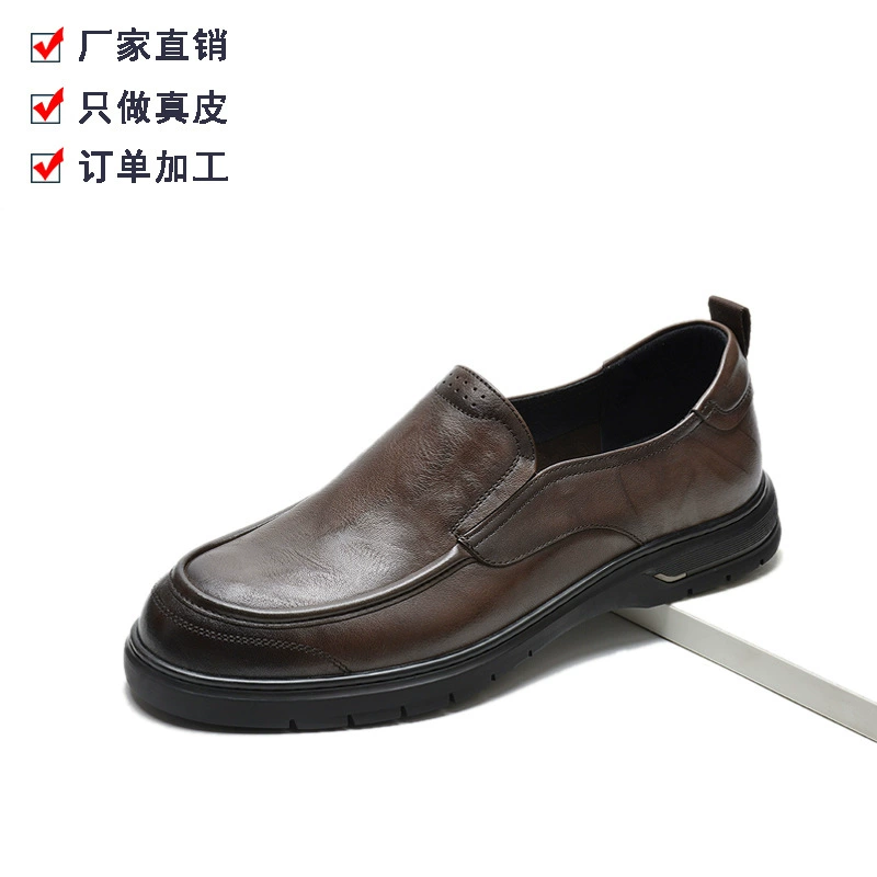 Фабрика 2025 новые мужские деловые кожаные туфли