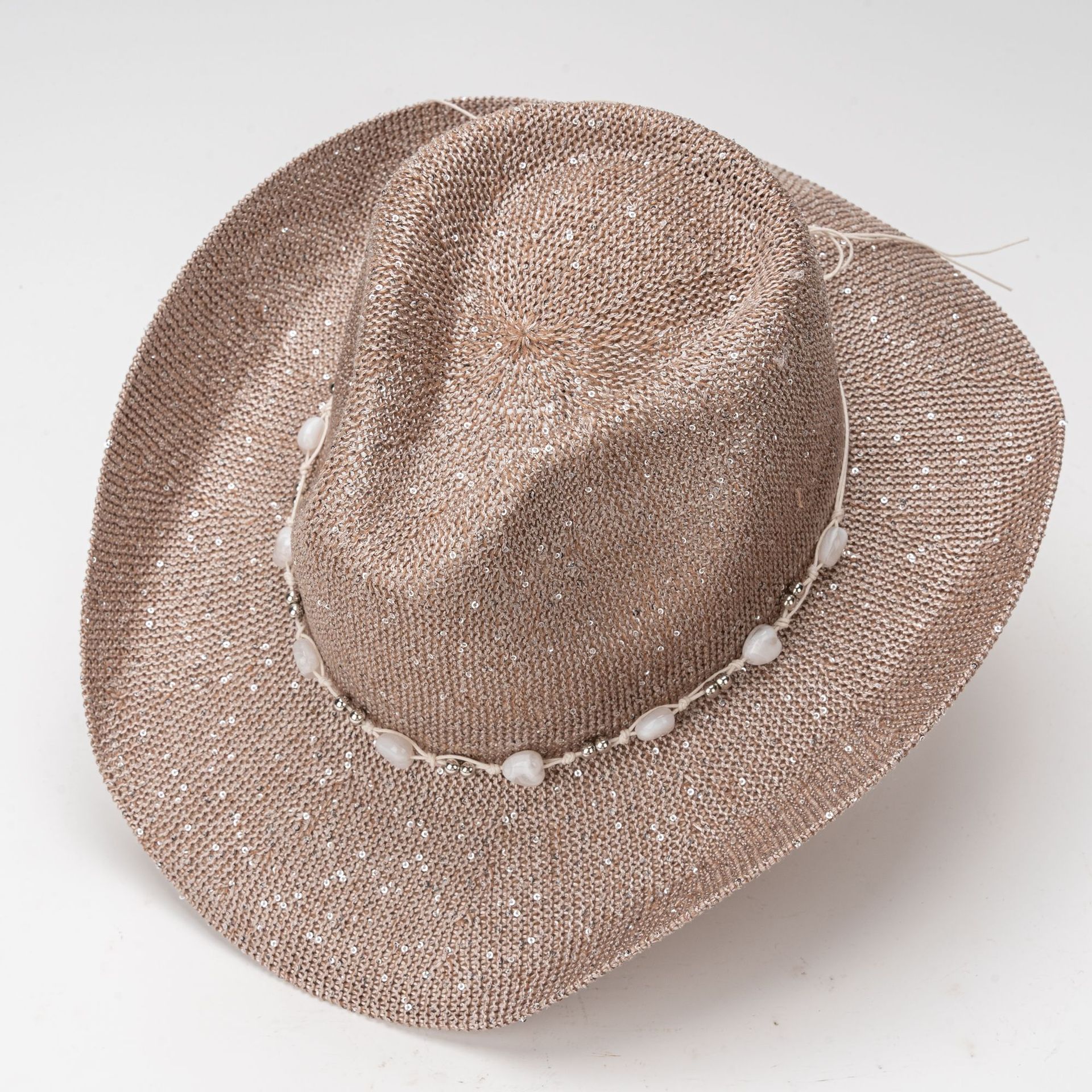 Cappello da cowboy per uomo e donna con paillettes e tesa larga_voghion.com