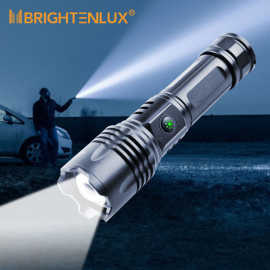 跨境充电便捷手电led锂电池强光手电筒户外多功能变焦应急照明灯