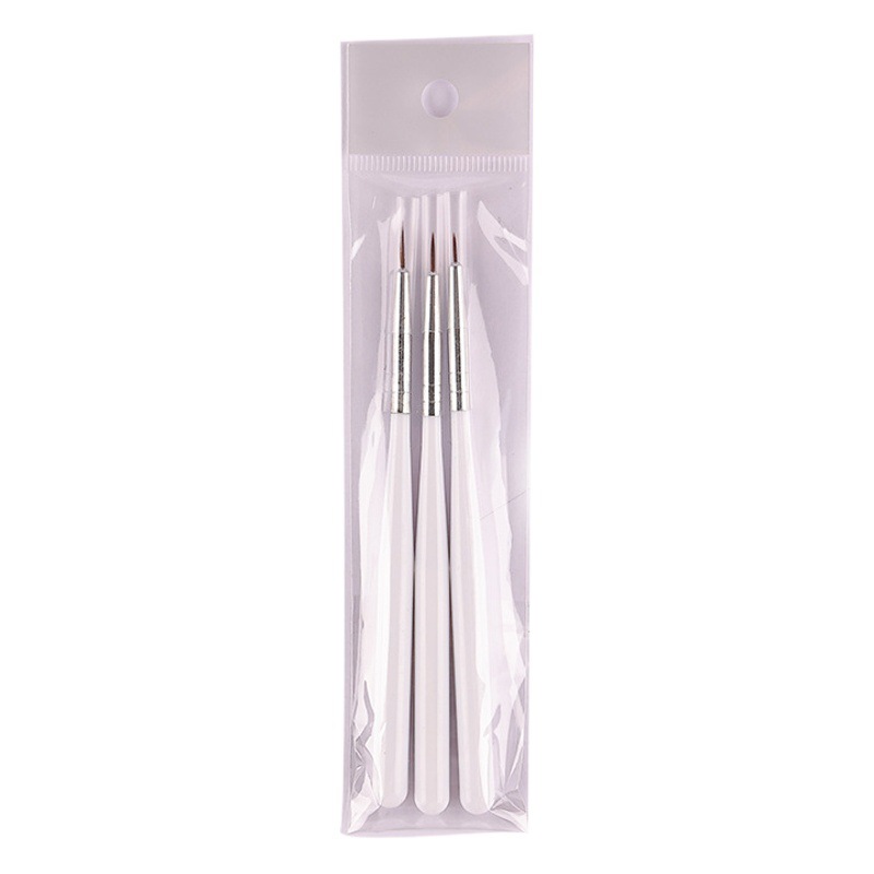 Japanese-Style Painting Pens and Line Drawing Brushes 3-Piece Set Ultra-Fine Outline Drawing Pens Nail Art Brush Set Manicure Tool Set
