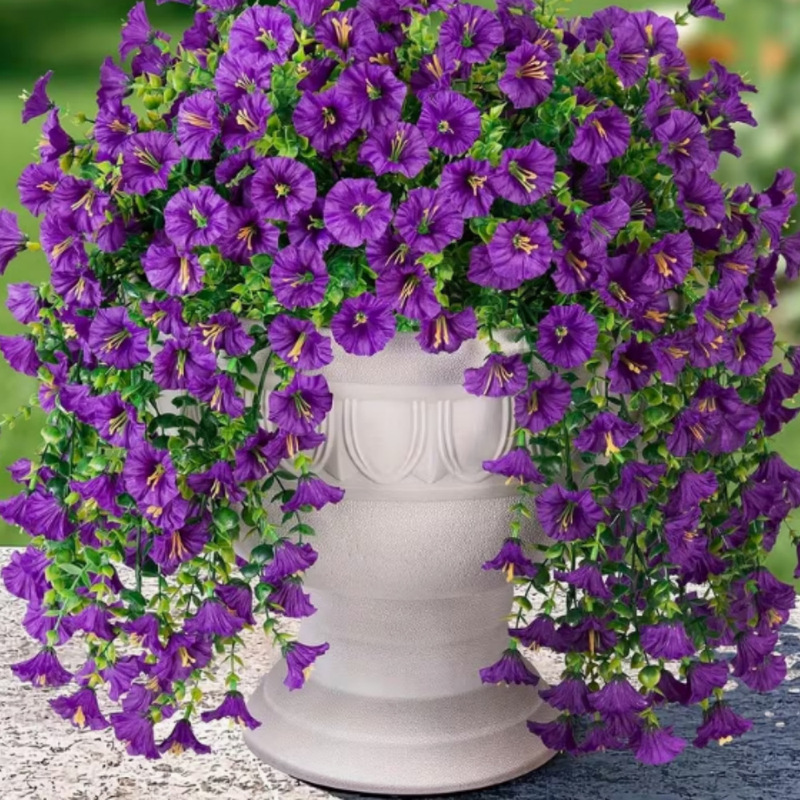 Cross-Border Amazon Artificial Flowers, Simulated Morning Glory Vines, Artificial Flower Vines for Hanging Decoration, Home Wall Hanging