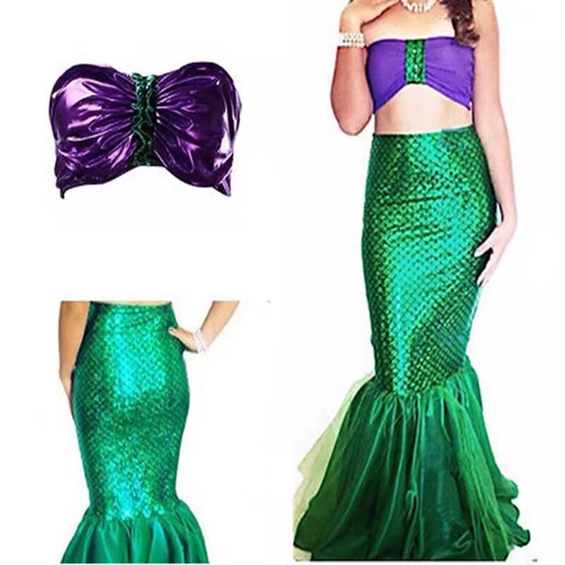 [AliExpress ebay Amazon Halloween cosplay sexy mermaid princess fishtail dress dress