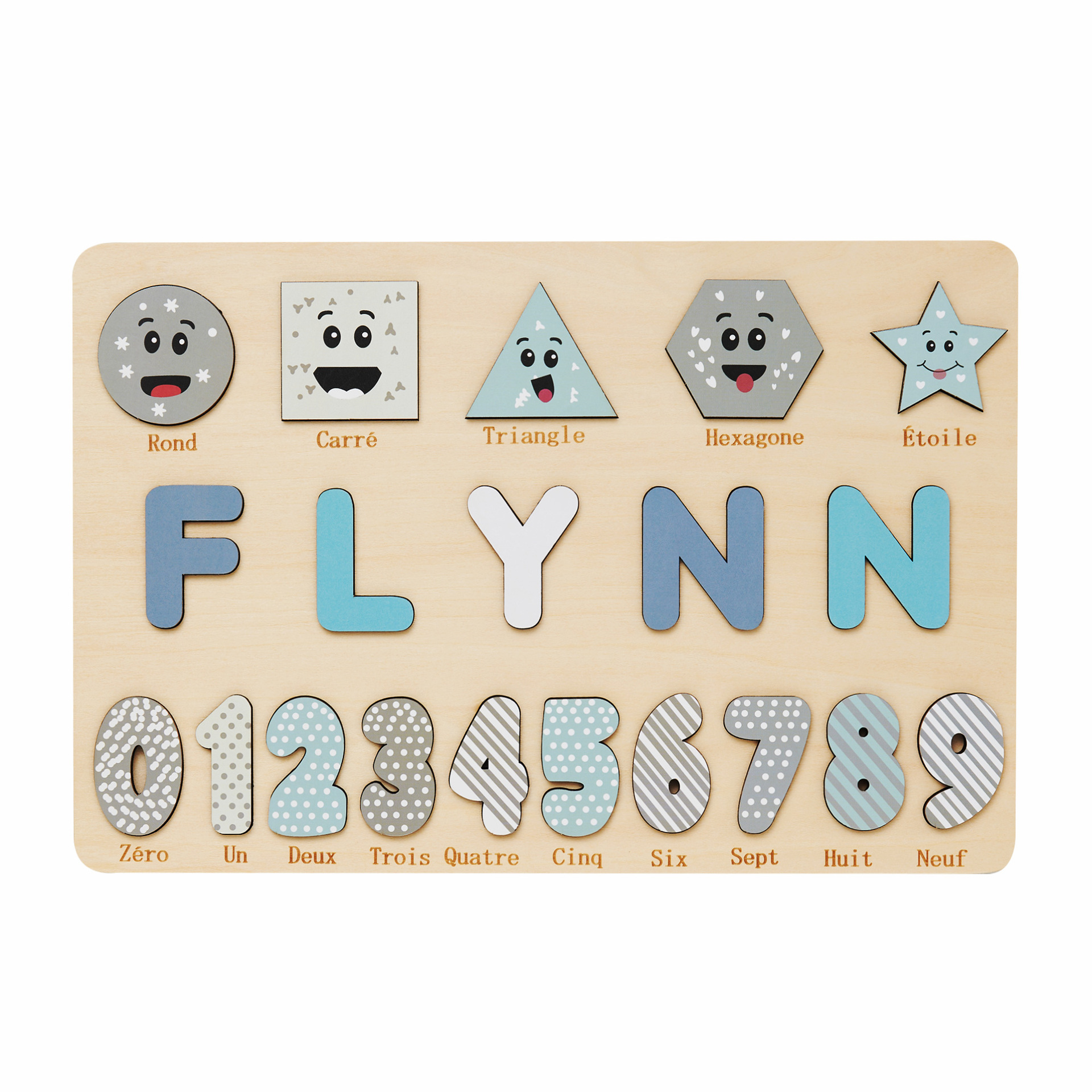 メーカー直販木製デジタル笑顔幼児形状認知手掴み板赤ちゃんジグソーパズル早教玩具