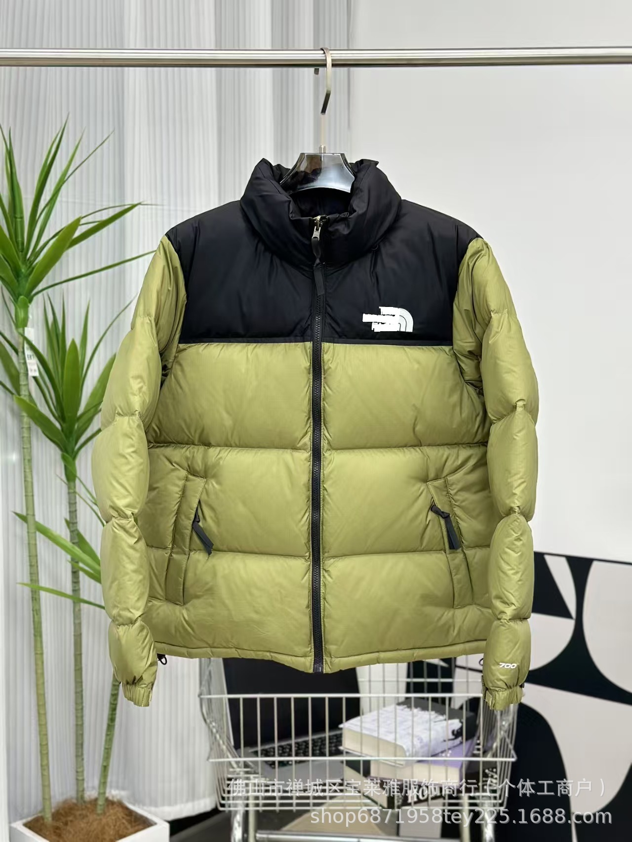 América del Norte de alta versión de 1996 cuadrilátero encapuchado de algodón grueso moda moda caliente chaqueta suelta de hombre