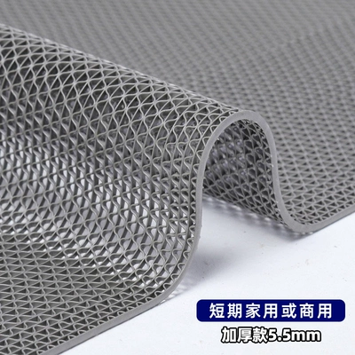Mats, Door Mats, Pvc Commercial Ayaqaltılar (Kovriklər) - 09m-width-10m-length-full-volume-gray-55mm-thick-thickened-version
