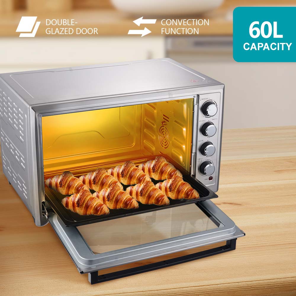 Winningstar comercio exterior exclusivamente para 60L pollo asado asado asado pizza pequeño horno de vidrio multifuncional para el hogar