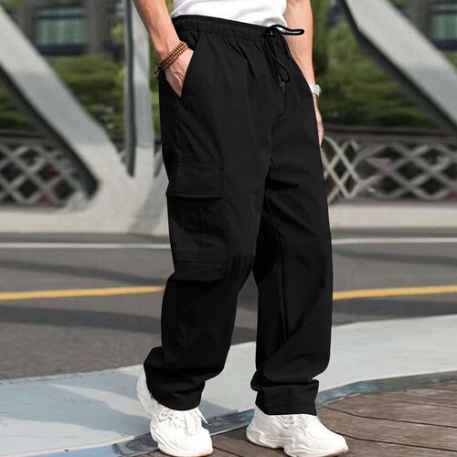 Spring and Autumn Season Men's Loose Straight Leg Casual Pants, Men's Casual Work Pants