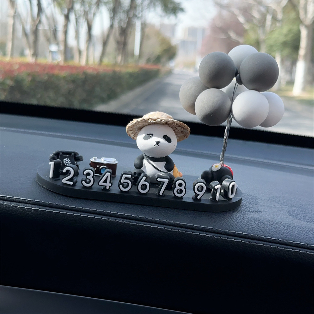 밀짚 모자 팬더 풍선-수직 정지 신호